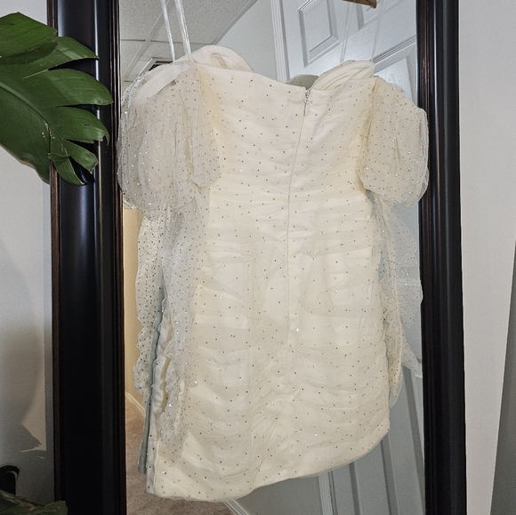 HOUSE OF CB 'Milana' Ivory Crystal and Tulle midi dress - Picture 7 of 10